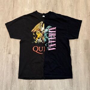 NIRVANA Black and Pink Graphic Tee